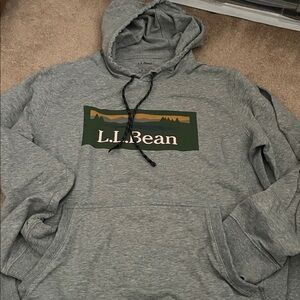 Llbean logo lightweight fleece summer hoodie